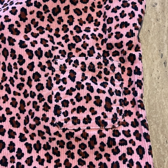 Pink leopard print corduroy dress - Picture 2 of 3